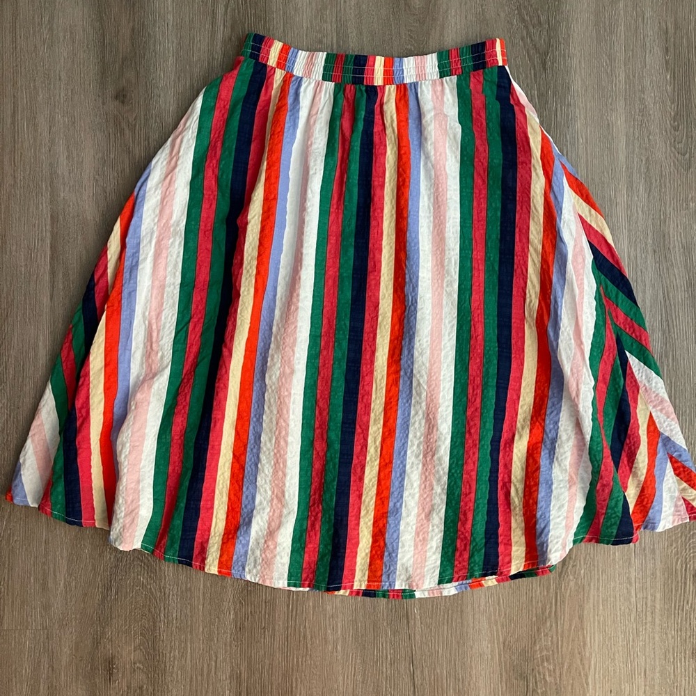 ModCloth Stripe Cotton Skirt